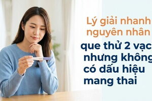 Lý giải nguyên nhân que thử 2 vạch nhưng không có dấu hiệu mang thai
