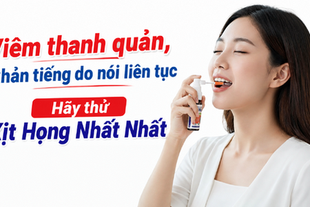 Viêm thanh quản khản tiếng do nói liên tục hãy thử Xịt Họng Nhất Nhất