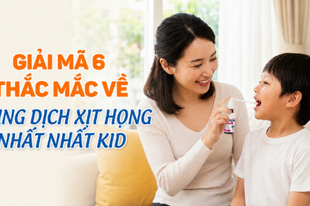 Giải mã 6 thắc mắc về Dung dịch Xịt Họng Nhất Nhất Kid