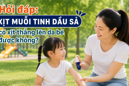 Hỏi đáp: xịt muỗi tinh dầu sả có xịt thẳng lên da bé được không?