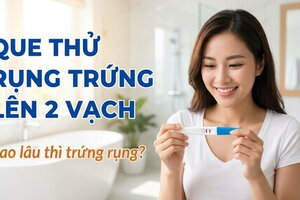 Que thử rụng trứng lên 2 vạch bao lâu thì trứng rụng?