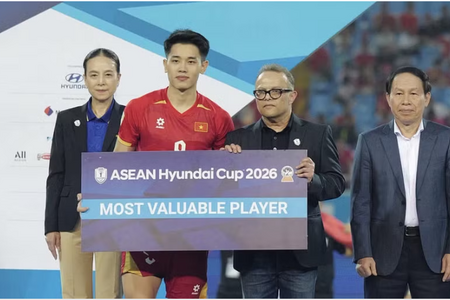 Đình Bắc nhận cú đúp danh hiệu ASEAN Cup 2026