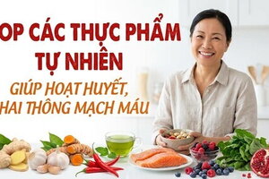 Top các thực phẩm tự nhiên giúp hoạt huyết, khai thông mạch máu