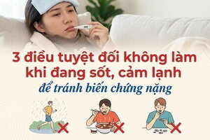 3 điều tuyệt đối không làm khi đang sốt, cảm lạnh để tránh biến chứng