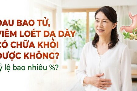 Đau bao tử, viêm loét dạ dày có chữa khỏi không? tỷ lệ bao nhiêu %?