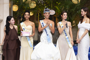 Hoa hậu Bảo Ngọc đón tiếp Top 3 Miss World tại TP.HCM