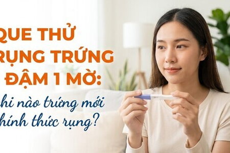 Que thử rụng trứng 1 đậm 1 mờ: khi nào trứng mới chính thức rụng?