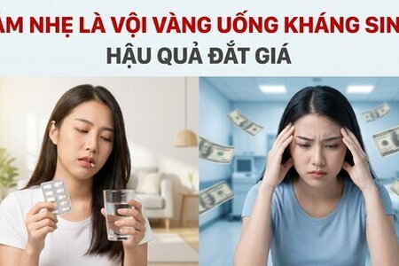 Cảm nhẹ là vội vàng uống kháng sinh: hậu quả đắt giá