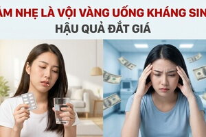 Cảm nhẹ là vội vàng uống kháng sinh: hậu quả đắt giá