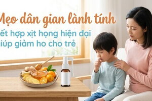 Mẹo dân gian lành tính kết hợp xịt họng hiện đại giúp giảm ho cho trẻ