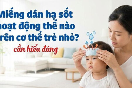 Miếng dán hạ sốt hoạt động thế nào trên cơ thể trẻ nhỏ? cần hiểu đúng