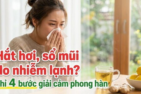 Hắt hơi, sổ mũi do nhiễm lạnh? chỉ 4 bước giải cảm phong hàn