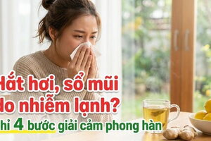Hắt hơi, sổ mũi do nhiễm lạnh? chỉ 4 bước giải cảm phong hàn