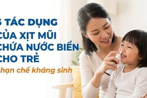 5 tác dụng của xịt mũi chứa nước biển cho trẻ - hạn chế kháng sinh