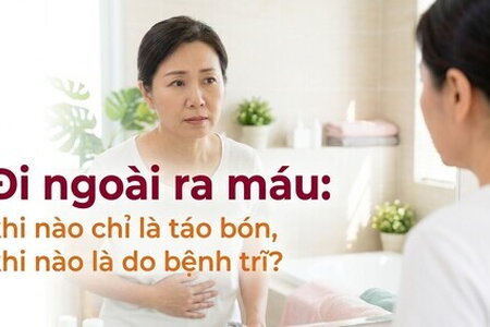 Đi ngoài ra máu: khi nào chỉ là táo bón, khi nào là do bệnh trĩ?