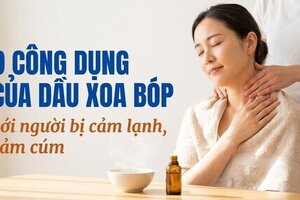 9 công dụng của dầu xoa bóp với người bị cảm lạnh, cảm cúm
