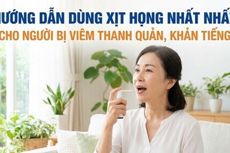 Hướng dẫn dùng xịt họng nhất nhất cho người bị viêm thanh quản