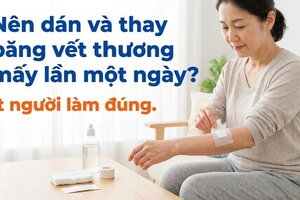 Nên dán và thay băng vết thương mấy lần một ngày? ít người làm đúng