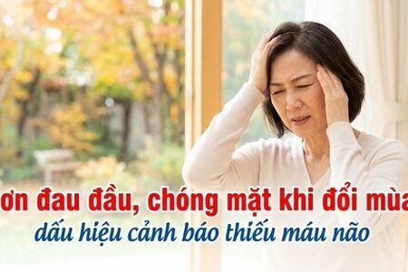 Cơn đau đầu, chóng mặt khi đổi mùa: dấu hiệu cảnh báo thiếu máu não