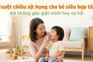 Tuyệt chiêu xịt họng cho bé siêu hợp tác mà không gây giật mình