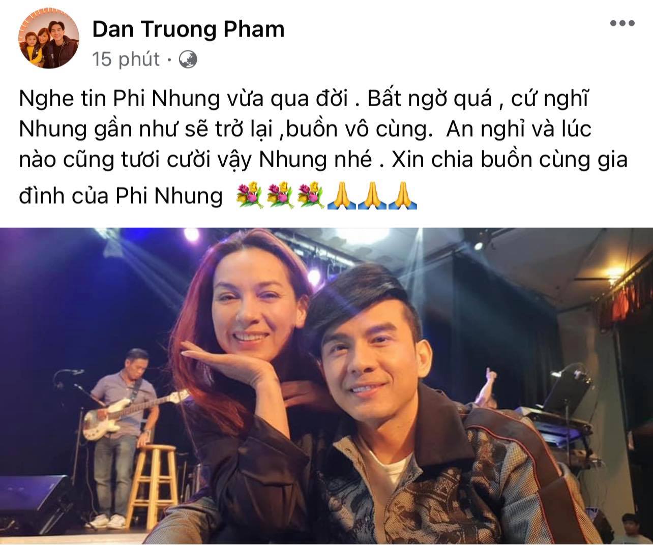 Nghệ sĩ Việt bàng hoàng, xót xa tiễn biệt cố ca sĩ Phi Nhung