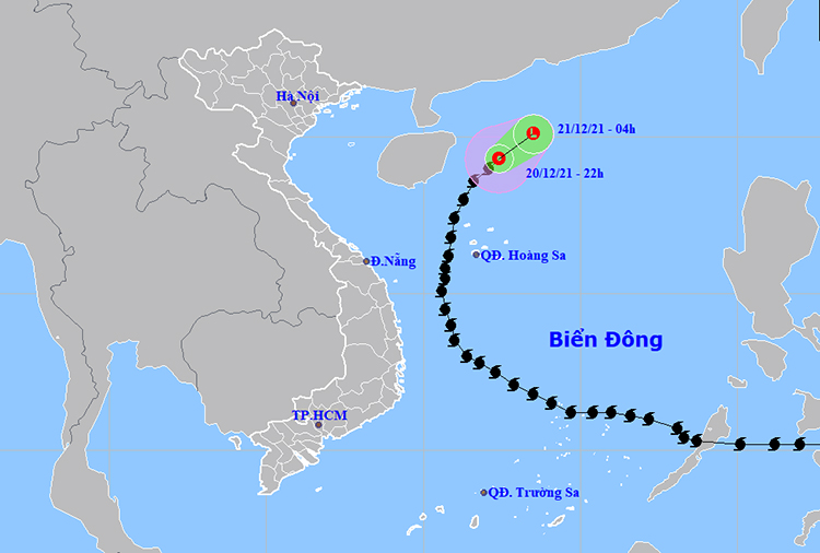 Tin thời tiết 21/12: Bão số 9 suy yếu, miền Bắc chuyển nắng hanh