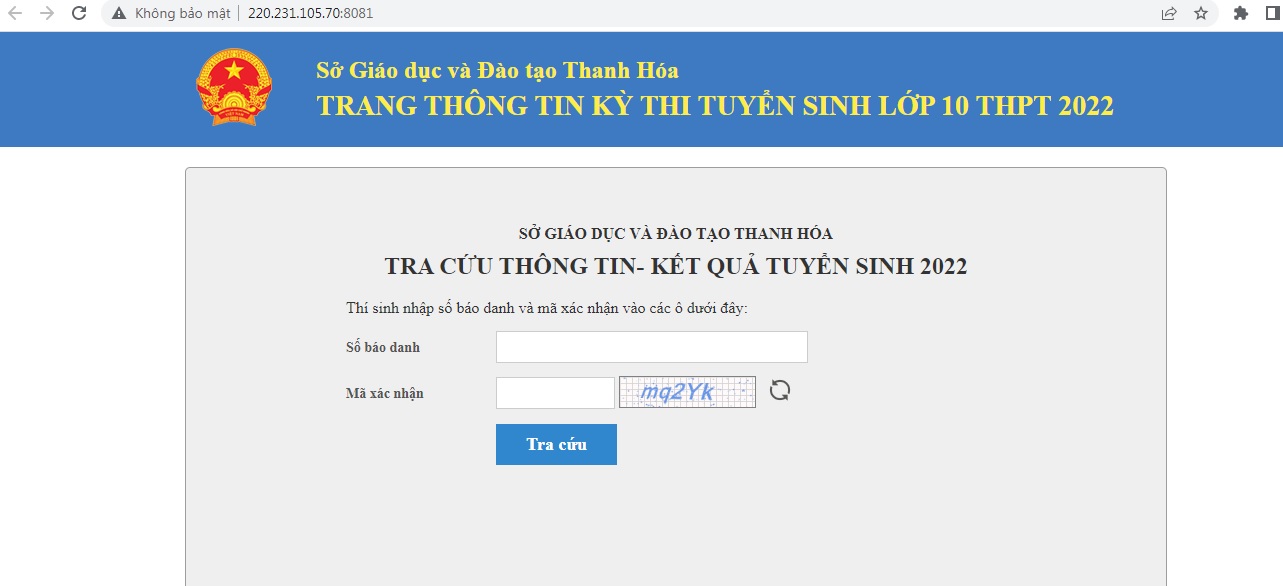 Cách tra cứu điểm thi vào lớp 10 THPT năm 2022-2023 tại Thanh Hóa