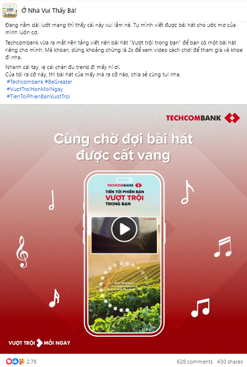 Giai điệu của ước mơ lan toả trong bài hát AI do Techcombank khởi xướng